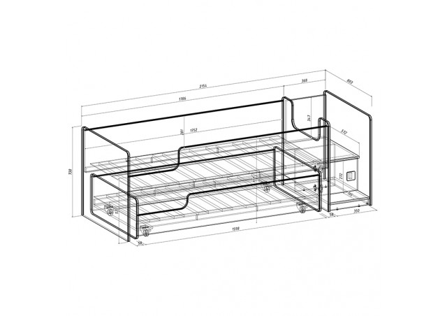 Детская выкатная кровать Легенда К302.41 в Воскресенске